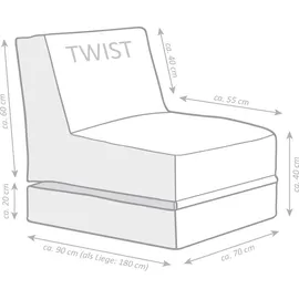 Sitting Point Sitzsack Twist Scuba 300 l Rose