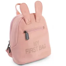 Childhome CHILDHOME, Kinderrucksack Baby, Schule, Vorschule, Kinderkrippe, Zwei Fächer, Lunchbag/Flaschen geeignet, Abnehmbare Sicherheitsschnalle, Wasserabweisend, My First Bag, Rosa - Rosa