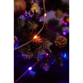 NORTHPOINT LED Effektlichterkette mit Musiksensor 100 LEDs IP44 10m lang Memoryfunktion mit Timer Transparent