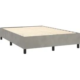 vidaXL Boxspringbett 140 x 200 cm Hellgrau
