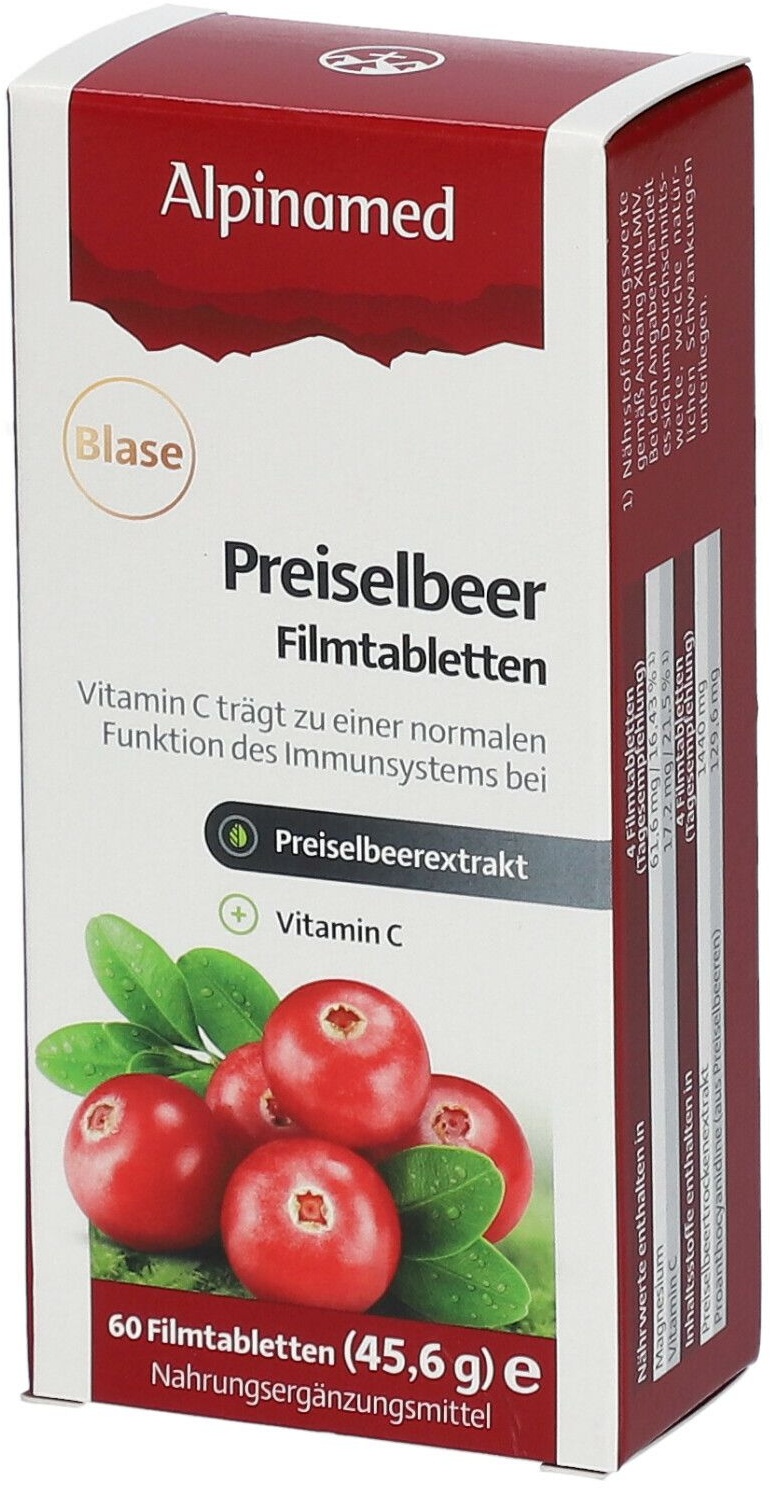 Alpinamed® Preiselbeer-Filmtabletten Filmtabletten 60 St 60 St Filmtabletten