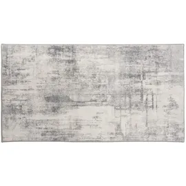 Tectake Vintage Designer Teppich Nadira Verschiedene Größen Abstraktes Verwaschenes Muster 60 x 110 cm 110 x 60 x 0 60 cm Beige Grau