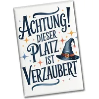 Speecheese Zaubererhut Achtung Platz verzaubert Souvenir Souvenir Magnet
