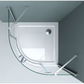 doporro Duschkabine 100x100x190cm Duschabtrennung inkl. flache-Duschwanne ESG-Sicherheitsglas Klarglas Easy-Clean-Beschichtung - Transparent