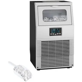 Homcom Kommerzielle Eiswürfelmaschine 30 kg/24 H Eismaschine Edelstahl - Silber