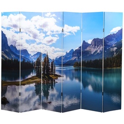 Foto-Paravent MCW-A83, Raumteiler Trennwand Sichtschutz, MVG-zertifiziert ~ 180x244cm See