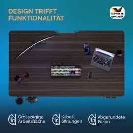 CASARIA Höhenverstellbarer Schreibtisch Braun