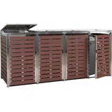 MCW Mülltonnenverkleidung K14 120 x 264 x 85 cm braun