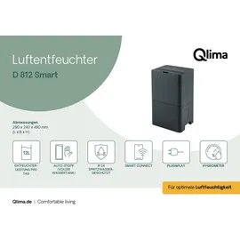 Qlima D 812 dehumidifier 12 L Grey