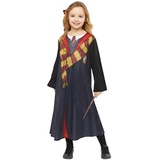 Amscan - Kinderkostüm Hermine, Hogwarts, Harry Potter, Gryffindor, Magier, Zauberer, Karneval, Schwarz, 146