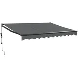 vidaXL Markise mit Kurbel Anthrazit 3,5x2,5 m
