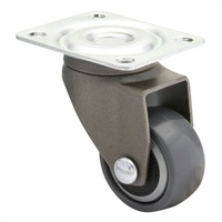 WAGNER Design - 3C Lenkrolle/Möbelrolle soft - Durchmesser Ø 25 mm, grau, Tragkraft 12 kg - 01222801