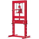 GarveeTech 6 Ton Hydraulische Presse, Manuelle Werkstattpresse mit Höhenverstellung, Robuster Stahlrahmen, Für Werkstatt & Kfz-Reparatur, Rot