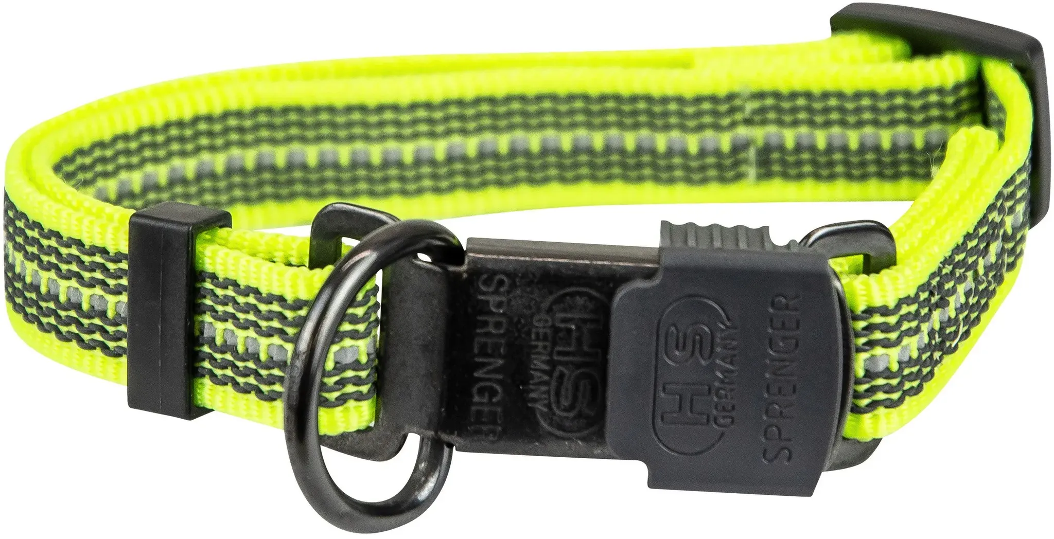 Reflektierende Hundehalsung, neongelb, M (< 55 cm)