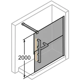 Hüppe Duplo pure Walk-In 140 x 200 cm rechts Anti-Plaque (DT0014C91322)