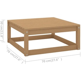 vidaXL 11-tlg. Garten-Lounge-Set Massivholz Kiefer