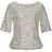 LASCANA Paillettenshirt 36/38 Beige 36