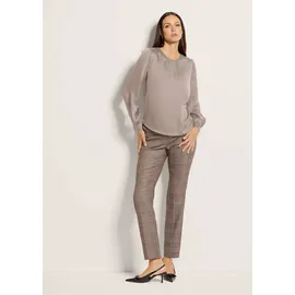 Madeleine Raffinierte Faltenbluse mit Rundhalsausschnitt Beige 36