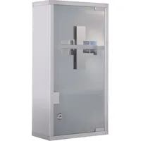 Homcom Medikamentenschrank mit 3 Fächer silber