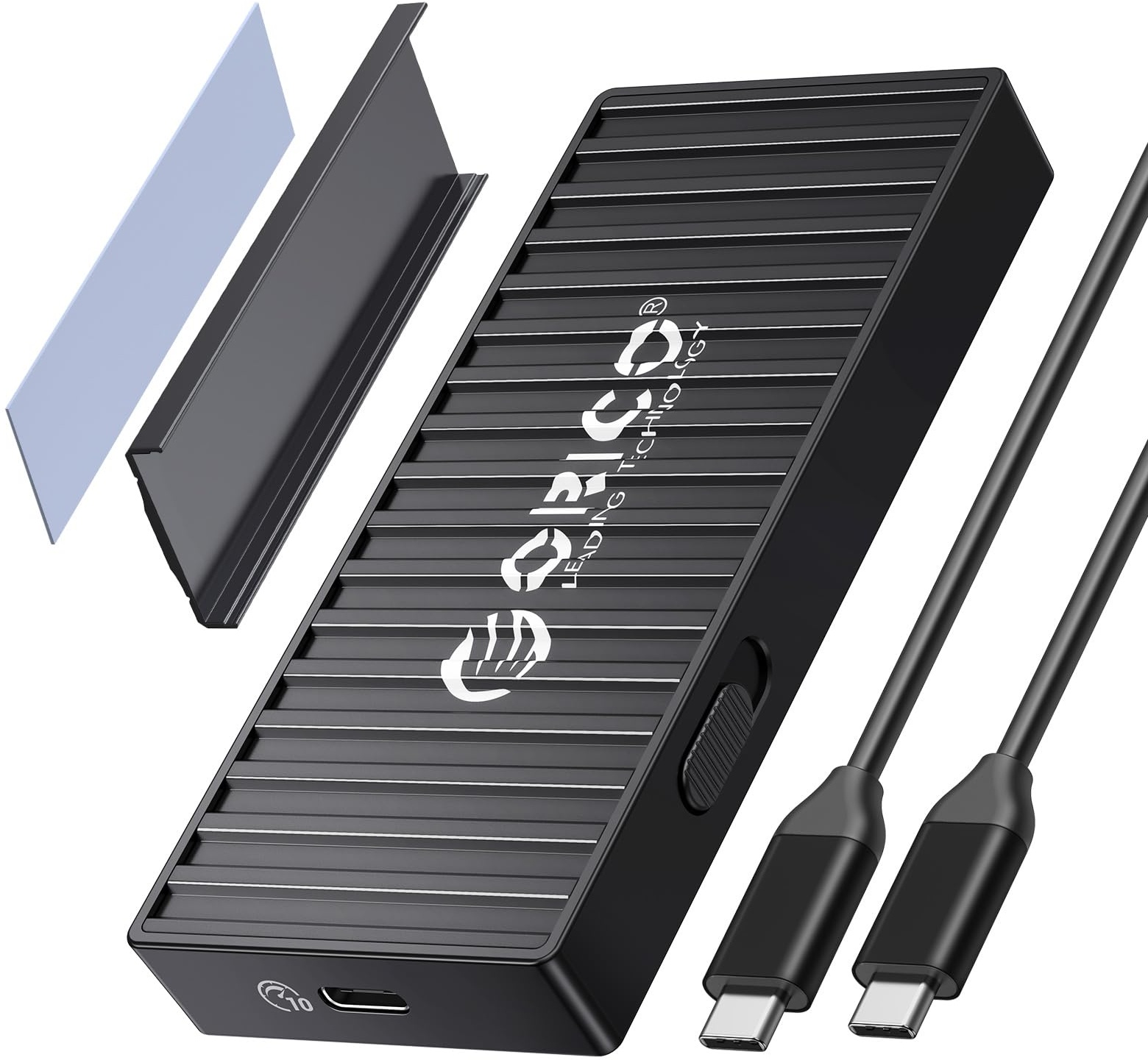 ORICO M.2 NVMe SSD Gehäuse Adapter Werkzeugfreier, USB 3.2 Gen2 USB C 10Gbps M2 PCIe NVM Externes Case mit 4TB Kapazität für M2 M-Key/M+B Key 2230/2242/2260/2280 SSD mit UASP, Trim (10Gbps-Schwarz)
