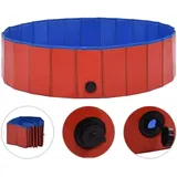 vidaXL Hundepool Faltbar Rot 120 x 30 cm Pvc