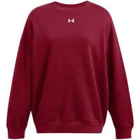 Under Armour Rival Fleece Oversized Sweatshirt Damen 625 cardinal/white