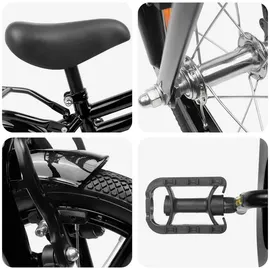 vidaXL Kinderfahrrad 12 Zoll schwarz