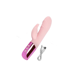 BIGTREE Rabbit-Vibrator 7 Vibrationsmodi Sexspielzeug mit Klitorisreizarm, G-Punkt Klitoris Vibratoren mit Stoßfunktion rosa