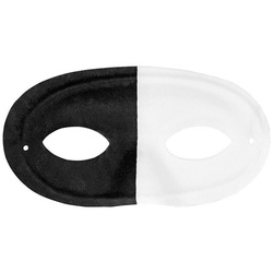 Widmann S.r.l. Theaterschminke Schwarz Weiße Augenmaske zum Harlekin Kostüm schwarz|weiß