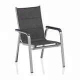 Kettler Basic Plus Stapelsessel 69,5 x 65,5 x 99 cm padded silber/anthrazit 0301202-9000