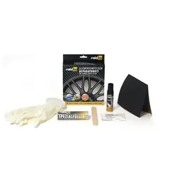 raidhp Alufelgen Reparaturkit schwarz matt Reparatursatz, Felge Setx  340003