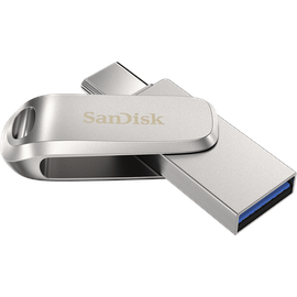 SanDisk Ultra Dual Drive Luxe 64 GB silber USB-C 3.1