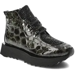 Grüne Stiefeletten Bombonella Lackschuhe, 40