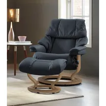 Stressless "Reno", mit Classic Base, Größe S, M & L, Gestell Eiche blau 79 cm x 108 cm x 75 cm