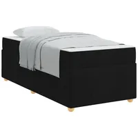 VidaXL Bettrahmen mit Matratze Schwarz 90 x 190 cm