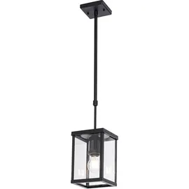 QAZQA Charlois 1-flg. E27 14 cm Rechteckig Schwarz
