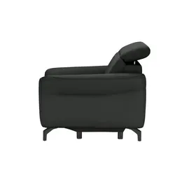 Uno Relaxsessel Basel Leder 99 x 87 x 96 cm Schwarz elektrisch