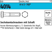 Hörger & Geßler ISO 4014 Sechskant-Schaftschraube M14x70 Edelstahl A4