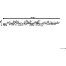 Beliani Weihnachtsgirlande Lleida 150 cm Grün/Silber