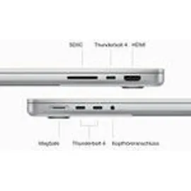 Apple MacBook Pro M3 2023 14" 18 GB RAM 1 TB SSD 18-Core GPU silber