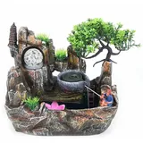 Zimmerbrunnen Springbrunnen Wasserspiel Garten Brunnen Beleuchtung Zerstäubung Tischbrunnen Luftbefeuchter Ornament Tischbrunnen Harz