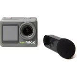 NILOX Xmic Action-Kamera mit Drahtlosem Mikrofon Schwarz/Grau