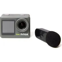 NILOX Xmic Action-Kamera mit Drahtlosem Mikrofon Schwarz/Grau