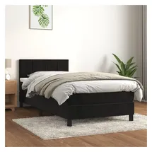 vidaXL Boxspringbett 100 x 200 cm Schwarz