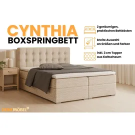 Deine Möbel 24 CYNTHIA 140 x 200 cm H3 Beige