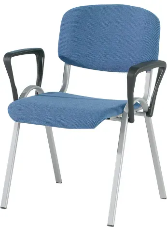 Polsterstuhl stapelbar mit Armlehnen