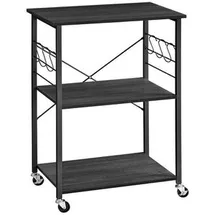 VASAGLE KKS060B42 Regal Regalboden Freistehend Metall Partikelbord schwarz,