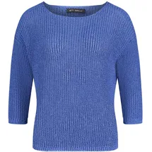 Betty Barclay Basic-Strickpullover mit Rippenstruktur Adria Blau 48
