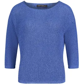 Betty Barclay Basic-Strickpullover mit Rippenstruktur Adria Blau 48