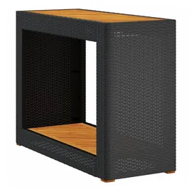 vidaXL Garten-Beistelltisch 99,6 x 48,8 x 13,6 cm Schwarz